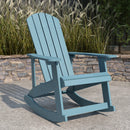 Atlantic All-Weather Polyresin Adirondack Rocking Chair with Vertical Slats