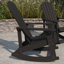 Set of 2 Atlantic All-Weather Polyresin Adirondack Rocking Chair with Vertical Slats