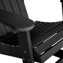 Set of 2 Atlantic All-Weather Polyresin Adirondack Rocking Chair with Vertical Slats