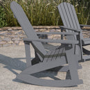 Set of 2 Atlantic All-Weather Polyresin Adirondack Rocking Chair with Vertical Slats