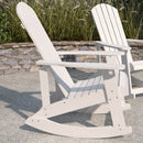 Set of 2 Atlantic All-Weather Polyresin Adirondack Rocking Chair with Vertical Slats