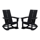 Set of 2 Wellington UV Treated All-Weather Polyresin Adirondack Rocking Chair