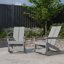Set of 2 Wellington UV Treated All-Weather Polyresin Adirondack Rocking Chair