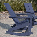 Set of 2 Wellington UV Treated All-Weather Polyresin Adirondack Rocking Chair