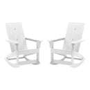 Set of 2 Wellington UV Treated All-Weather Polyresin Adirondack Rocking Chair