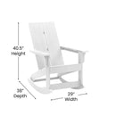 Set of 2 Wellington UV Treated All-Weather Polyresin Adirondack Rocking Chair