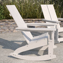 Set of 2 Wellington UV Treated All-Weather Polyresin Adirondack Rocking Chair