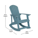 Set of 2 Atlantic All-Weather Polyresin Adirondack Rocking Chair with Vertical Slats