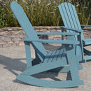 Set of 2 Atlantic All-Weather Polyresin Adirondack Rocking Chair with Vertical Slats