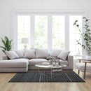 Ivory Bohemian Low Pile Rug with Geometric Design