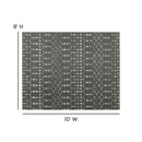 Ivory Bohemian Low Pile Rug with Geometric Design