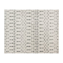 Ivory Bohemian Low Pile Rug with Geometric Design