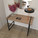 Pendleton 47" Console Table Modern Rustic Farmhouse Wood Grain Rectangular Accent Entryway Table With Cross Brace Black Metal Frame