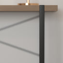 Pendleton 47" Console Table Modern Rustic Farmhouse Wood Grain Rectangular Accent Entryway Table With Cross Brace Black Metal Frame