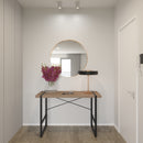 Pendleton 47" Console Table Modern Rustic Farmhouse Wood Grain Rectangular Accent Entryway Table With Cross Brace Black Metal Frame