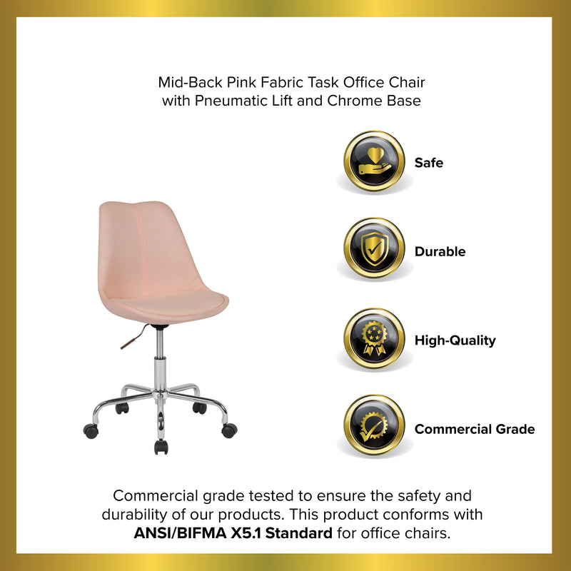 Marilyn Swivel Office Chair with Height Adjustable Swivel Seat