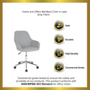 Roma Home Office Bucket Style Chair with 360 Degree Rotating Swivel On Chrome Frame