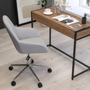 Roma Home Office Bucket Style Chair with 360 Degree Rotating Swivel On Chrome Frame