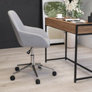 Roma Home Office Bucket Style Chair with 360 Degree Rotating Swivel On Chrome Frame