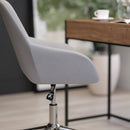 Roma Home Office Bucket Style Chair with 360 Degree Rotating Swivel On Chrome Frame