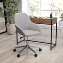Roma Home Office Bucket Style Chair with 360 Degree Rotating Swivel On Chrome Frame
