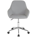 Roma Home Office Bucket Style Chair with 360 Degree Rotating Swivel On Chrome Frame