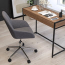 Roma Home Office Bucket Style Chair with 360 Degree Rotating Swivel On Chrome Frame