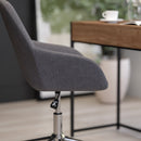 Roma Home Office Bucket Style Chair with 360 Degree Rotating Swivel On Chrome Frame