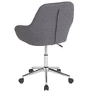 Roma Home Office Bucket Style Chair with 360 Degree Rotating Swivel On Chrome Frame