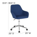 Roma Home Office Bucket Style Chair with 360 Degree Rotating Swivel On Chrome Frame