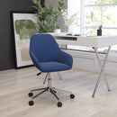 Roma Home Office Bucket Style Chair with 360 Degree Rotating Swivel On Chrome Frame