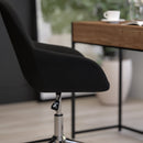 Roma Home Office Bucket Style Chair with 360 Degree Rotating Swivel On Chrome Frame