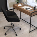 Roma Home Office Bucket Style Chair with 360 Degree Rotating Swivel On Chrome Frame