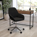 Roma Home Office Bucket Style Chair with 360 Degree Rotating Swivel On Chrome Frame