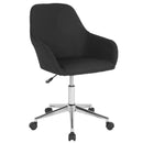 Roma Home Office Bucket Style Chair with 360 Degree Rotating Swivel On Chrome Frame