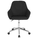 Roma Home Office Bucket Style Chair with 360 Degree Rotating Swivel On Chrome Frame