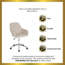 Roma Home Office Bucket Style Chair with 360 Degree Rotating Swivel On Chrome Frame
