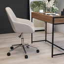 Roma Home Office Bucket Style Chair with 360 Degree Rotating Swivel On Chrome Frame