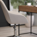 Roma Home Office Bucket Style Chair with 360 Degree Rotating Swivel On Chrome Frame