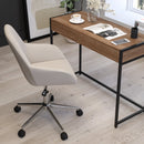 Roma Home Office Bucket Style Chair with 360 Degree Rotating Swivel On Chrome Frame