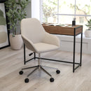 Roma Home Office Bucket Style Chair with 360 Degree Rotating Swivel On Chrome Frame