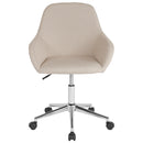 Roma Home Office Bucket Style Chair with 360 Degree Rotating Swivel On Chrome Frame