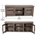 Galena Traditional Full Glass Door 65" TV Stand