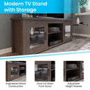 Galena Traditional Full Glass Door 65" TV Stand