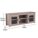 Galena Traditional Full Glass Door 65" TV Stand