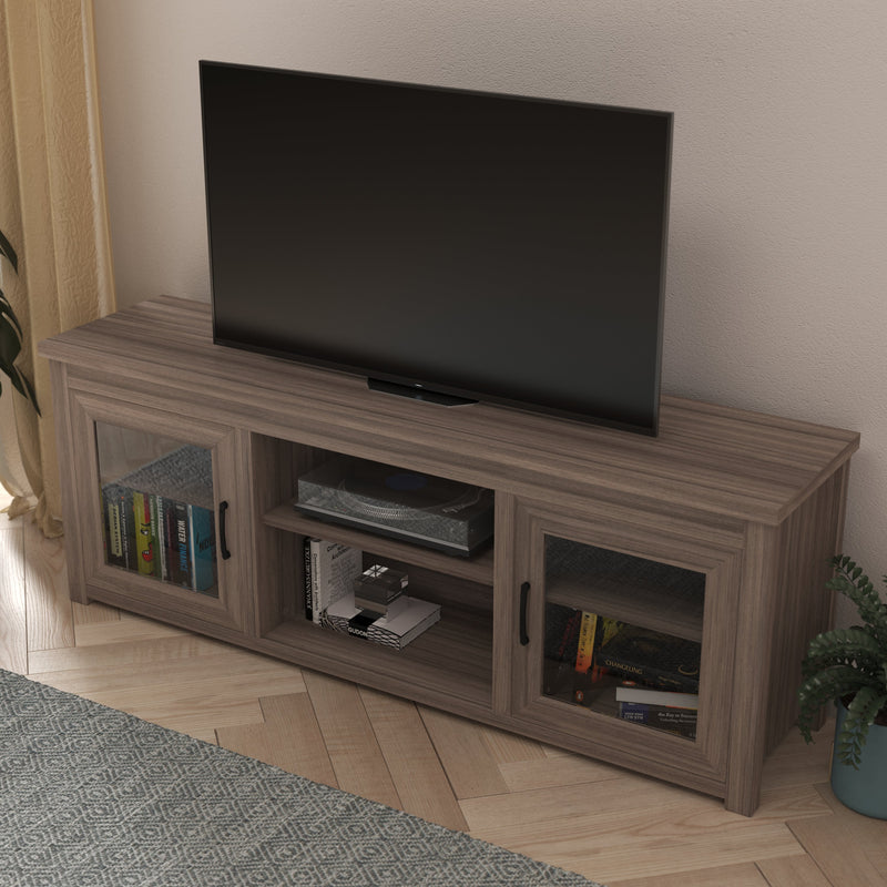 Galena Traditional Full Glass Door 65" TV Stand