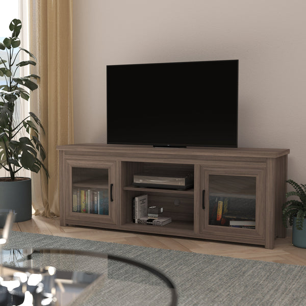 Galena Traditional Full Glass Door 65" TV Stand