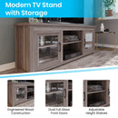 Galena Traditional Full Glass Door 65" TV Stand