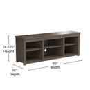 Fincastle 6 Cubby 65" TV Stand