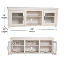 Galena Traditional Full Glass Door 65" TV Stand